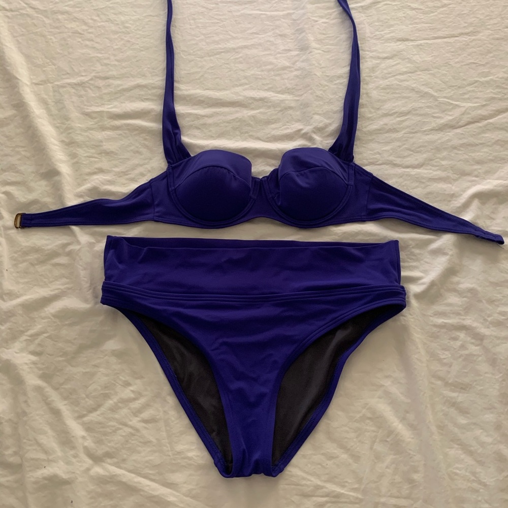 VS Bandeau w/ side halter strap push up swim set